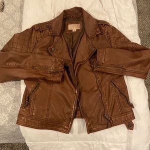 Brown leather jacket size M